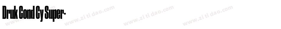 Druk Cond Cy Super字体转换